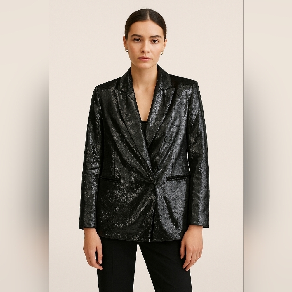 H&M Shiny Black Women's Blazer